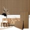 Akustikpaneele Holz 120x60 cm (2er-Set 1,44 m²) - Akustik Paneele & Holzpaneele Wand für Schallschutz | 3D Paneele Wand als Wandverkleidung Innen | Schallabsorber für Wohnzimmer & Büro (Olied Eiche)