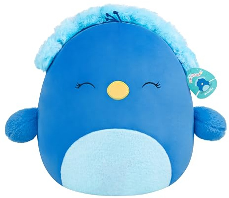 Squishmallows SQCR08611 - Priscilla der Pfau 40 cm, offizielles Jazwares Plüsch, superweiches Kuscheltier