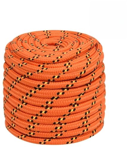 Mokuyary Cuerda para barco, color naranja, 16 mm, 25 m, polipropileno, cuerda de ancla, cuerda de polipropileno, cuerda trenzada