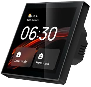 Panneau de commande Smart Home avec Alexa intégré, écran tactile 4, hub Zigbee 3.0 et passerelle BLE SIG Mesh, affichage de la température et de la météo, mode maison et sortie, WiFi Tuya Smart Life
