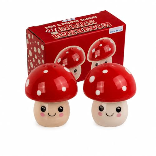 Topshop24you Salz und Pfefferstreuer Kawaii Fliegenpilz 2er Set Dolomit