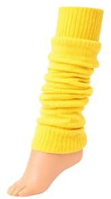 Hiffy Kids Girls Plain Leg Warmer Girls School Dance Wear Legwarmer Tutu Fancy (Yellow)