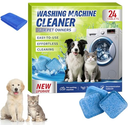 Prime Drum Washing Machine Cleaner, Primedrum Washing Machine Cleaner Deep Clean Pro, Pet Hair Remover & Deep Cleaner Tabs for All Washers 24 Count (1Box, 24pc)