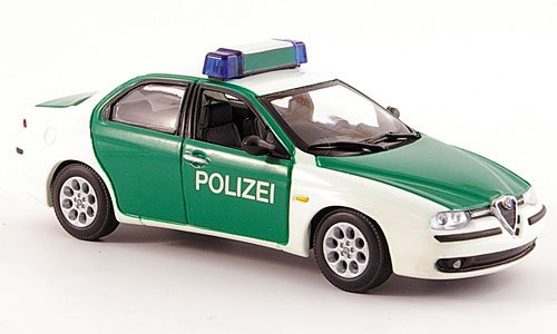 Alfa Romeo 156, Polizei Deutschland, 1997, Modellauto, Fertigmodell, Minichamps 1:43