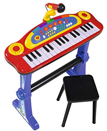 Simba 106838629 - My Music World Standkeyboard, 31 Tasten, Licht und Sound, 55cm, ab 3 Jahre