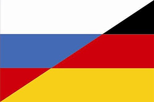 U24 Aufkleber Russland-Deutschland Flagge Fahne 8 x 5 cm Autoaufkleber Sticker