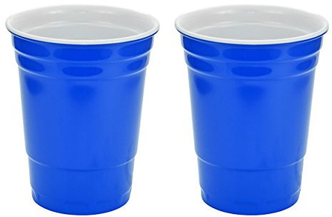 Fairly Odd Novelties 16oz Blue Cup Made Out Of Melamine 2 Pack Living It Large Drink with A Friends