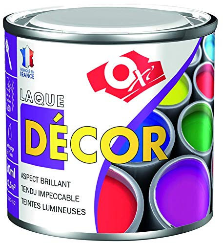 Laque décor 60.5ml framboise - OXI - Peinture acrylique satin - Intérieur/extérieur - 10-12 m²/l