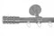 BASIT Gardinenstange 360 cm lang Edelstahl Look I Deckenmontage 1 läufig Ø20mm I In 120-600cm verfügbar I D30 I Silber I Aluminium I glänzend I hart verchromt mit Edelstahl Optik
