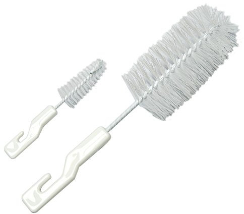 Sure Baby Childrens Bottle & Teat Cleaning Bristle Brush Set - 2 Brushes 1 x Large + 1 x Small