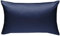 Bettwaesche-mit-Stil Mako-Satin Baumwollsatin Bettwäsche Uni einfarbig zum Kombinieren (Kissenbezug 40 cm x 60 cm, Dunkelblau)