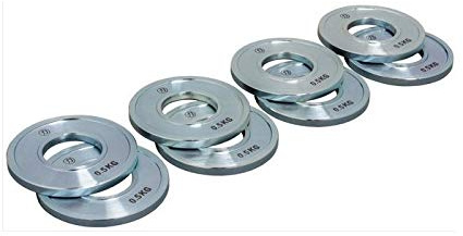 Strengthshop - Set di dischi in acciaio, 8 x 0,5 kg/diametro foro 50 mm