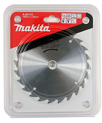 Makita A-85101 Hoja De Sierra Circular TCT 165x20 24T 165x20mm 24T Madera