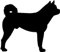 Samunshi® Akita Hunde Aufkleber Autoaufkleber Sticker in 6 Größen und 25 Farben (10x8,7cm schwarz)