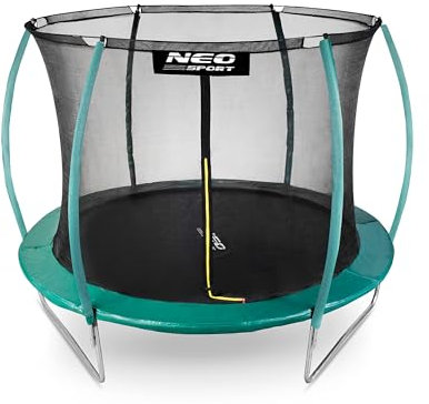 Gartentrampolin 244 cm Trampolin Kinder Trampolin Komplettset mit Innensicherheitsnetz Leiter Federabdeckung Sprungmatte