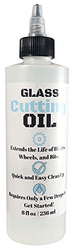 Huile de coupe de verre de qualité supérieure (236,8 g) spécialement formulée pour une utilisation avec n'importe quel outil de coupe de verre – Huile de coupe de verre pour foret à verre, outil de