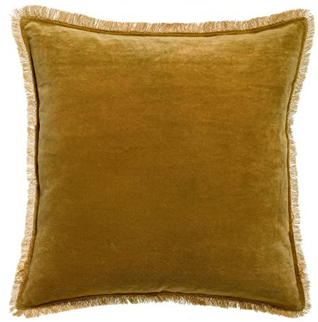 Vivaraise Einfarbiges Kissen Fara Bronze 45 x 45 cm