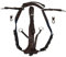 Rambo Micklem Ergonomically Designed 3 Point Breast Plate Standard Horse Brown