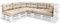Spatium Palettenkissen Set abnehmbar Bezug wasserdicht gesteppt Palettenauflage Palettenpolster Palettensofa Palettenmöbel Beige 11er Set