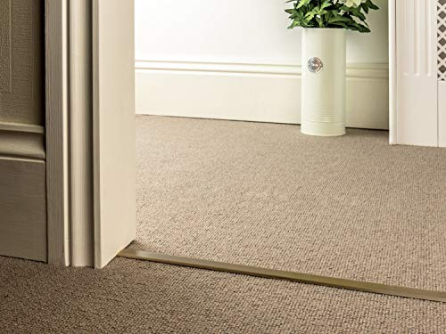 Stairrods UK Slim D Antique Brass Carpet to Carpet Door Threshold Bar (90cm)