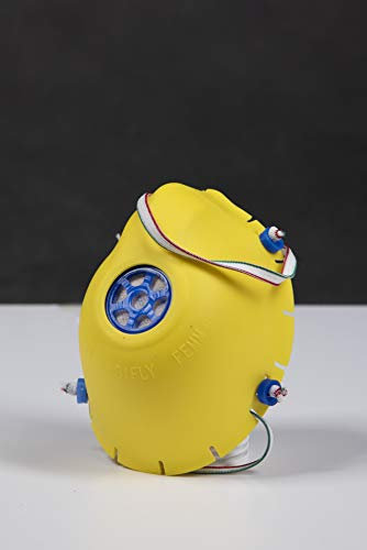 BIOMASK - Dispositivo filtranteMade in Italy con filtro sostituibile (2 compresi) in TessutoF.f.p2 e TNT, corpo in gomma biomedicale lavabile, riutilizzabile, anallergica ed altruista (GIALLO)