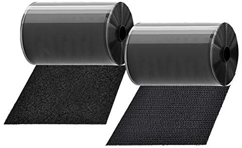 TEUVO No Slip Belcro Adhesivo para Madera Piso, Cinta Adhesiva Tela para Alfombra, 11 cm Amplia y 1m Largo