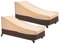F&J Outdoors Gartenliege Abdeckung, Wasserdicht UV-beständige Sommer Sonnenliege Schutzhülle, Liege Plane Draußen Schneeschutz im Winter, 2 Stück, 218x76x35.5/76cm, Beige