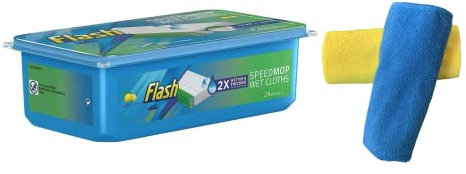 Generic Replacement for Flash | 24 Pack Flash Speed mop Hygiene Mop Refill Wet Cloths Refills Lemon Speed Simple | 5 Mopping Tips Recommended by ST&JJ