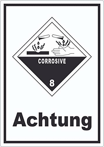 Aufkleber Ätzende Stoffe Achtung Corrosive A6 (105x148mm)