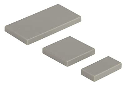 CMC imports 90 Klemmbausteine Fliesen Set Kompatibel 1x2-2x2-2x4 Noppen Grau