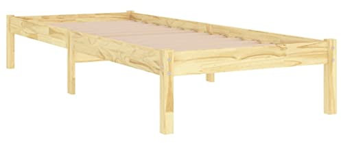 vidaXL Kiefer Massivholzbett Bettgestell Bett Holzbett Einzelbett Futonbett Bettrahmen Schlafzimmerbett Schlafzimmermöbel 100x200cm