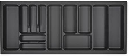 KÖNIG Besteckeinsatz I Oriongrau für SO-Box, Blum Tandembox u. ModernBox mit Korpusbreiten 300-1200 mm (120er Korpus - 1.119 x 473 mm)