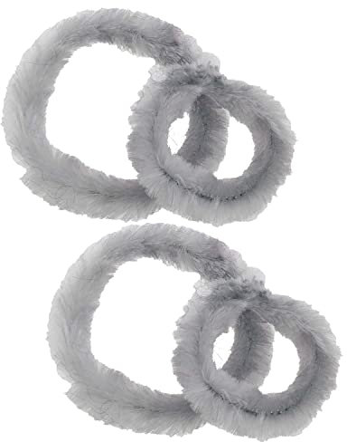 2 Paar Fahrradputzringe, Nabenputzringe in verschiedenen Farben (silber)