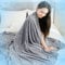 OMERAI Cooling Blanket for Night Sweats 130X150CM Cool Blanket for Sleeping Double-sided Keep Cool Summer Blankets Breathable Cold Blanket Lightweight Cooling Blankets for Bed Sofa Travel Grey