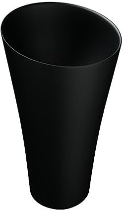 doporro Lavabo Colonne Rond Noir Vasque sur Pied Solid Surface Lave Mains pour Salle de Bain 42x42x85cm Colossum33