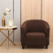 Morbuy Sesselhussen Sesselbezug Stretch Sesselschoner Sesselüberwurf Elastisch Sofahusse Husse Sofabezug für Clubsessel Loungesessel Cocktailsessel (Einheitsgröße,Braun)