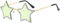 Strass-Sternbrille, randlose sternförmige Funky Bling Diamant Sonnenbrille, Mode funkelnde Sonnenbrille für Sommer, Strand, Party, Festival, Damen, Herren, Teenager (Grün)