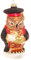 Krebs Glas Lauscha - Christbaumschmuck/Weihnachtsbaumanhänger aus Glas - Eule - Motiv: Universitätsprofessor - Größe: 11 cm