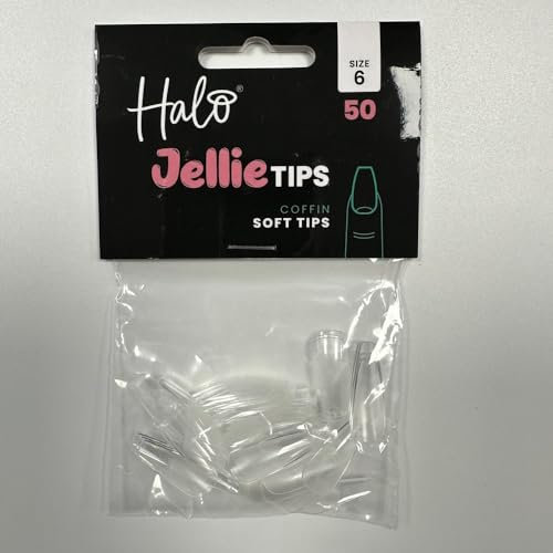 Halo Jellie Nail Tips Coffin Size 6 (Pack of 50)