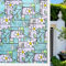 Zindoo Fensterfolie Blickdicht Gute Privatsphäre Schutz Dekorfolie Sichtschutzfolie 3D Lilie Blumen Muster Folie 59.5x200 cm