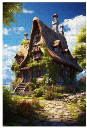 Puzzle für Erwachsene, 1000 Teile, aus Holz, für Märchenwelt, Baumhaus (A ; 1000)