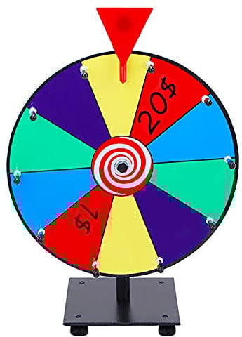 VejiA Drehendes Preisrad, Lotterie-Glücksdrehspiel, Bingo-Spiel, mit trocken abwischbaren Markern und Radiergummi für Messen, Fortune-Spin-Spiel