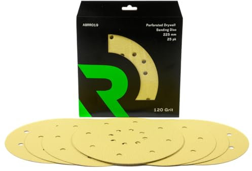 Rikä ABRR019 Drywall Sanding Disc Perforated 225mm 120 Grit 25pk