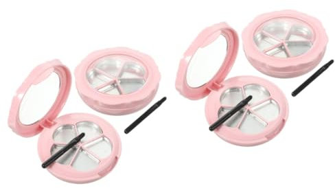 MAGICLULU 4 Sets Box Highlight Box Mit Spiegel Make-up-etui Mit Pinsel Nachfüllbarer Lidschattenbehälter Für Beauty-produkte Unterverpackungsbox