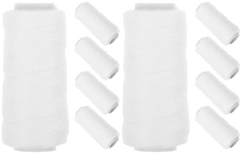 MAGICLULU 10 Rollen Gesichtsziehmaschinen-baumwollfaden Einfädelmaschinenfaden Faden Für Haar-epilierer Ersatz-baumwollfaden Für Epilierer Augenbrauenfaden Weiß Augenbrauenlinie Elektrisch