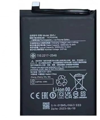 Genérico Bateria BN5J Compatible para Xiaomi 12T/ Pro/Redmi Note 12 5G / Poco X5 Pro 5G