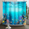 SDOTPMT 105x160cm Unterwasserwelt Duschvorhang Unterwasser Bunte Korallen Tropische Fische Unterwassertiere Thema Badewanne Vorhang für Kinder Bad Dekor Wasserdicht mit Haken
