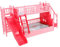 ORFOFE Miniatur Doppelstockbett Bunte Bunk Bed Möbel Für Große Puppen Perfektes Zubehör Für Und Dekoration Von Kinderzimmern
