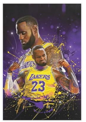 MNYUEQIN James Poster Basketball Leinwand Poster Schlafzimmer Dekoration Landschaft Büro Raumdekoration Geschenk Unframe: 12x18inch(30x45cm)