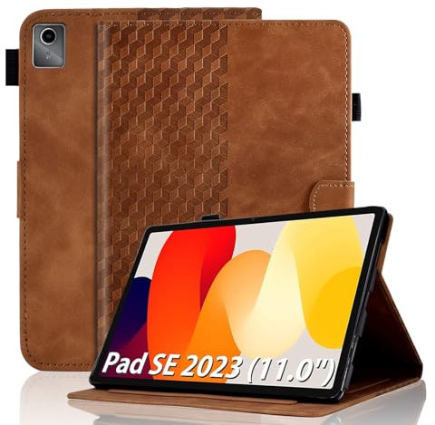 Vkooer Funda para Xiaomi Redmi Pad SE 11 Pulgadas 2023 Cuero PU Flip Case Cover con Ranura para Tarjetas y Función de Soporte Carcasa para Xiaomi Redmi Pad SE 11 Pulgadas, Marrón